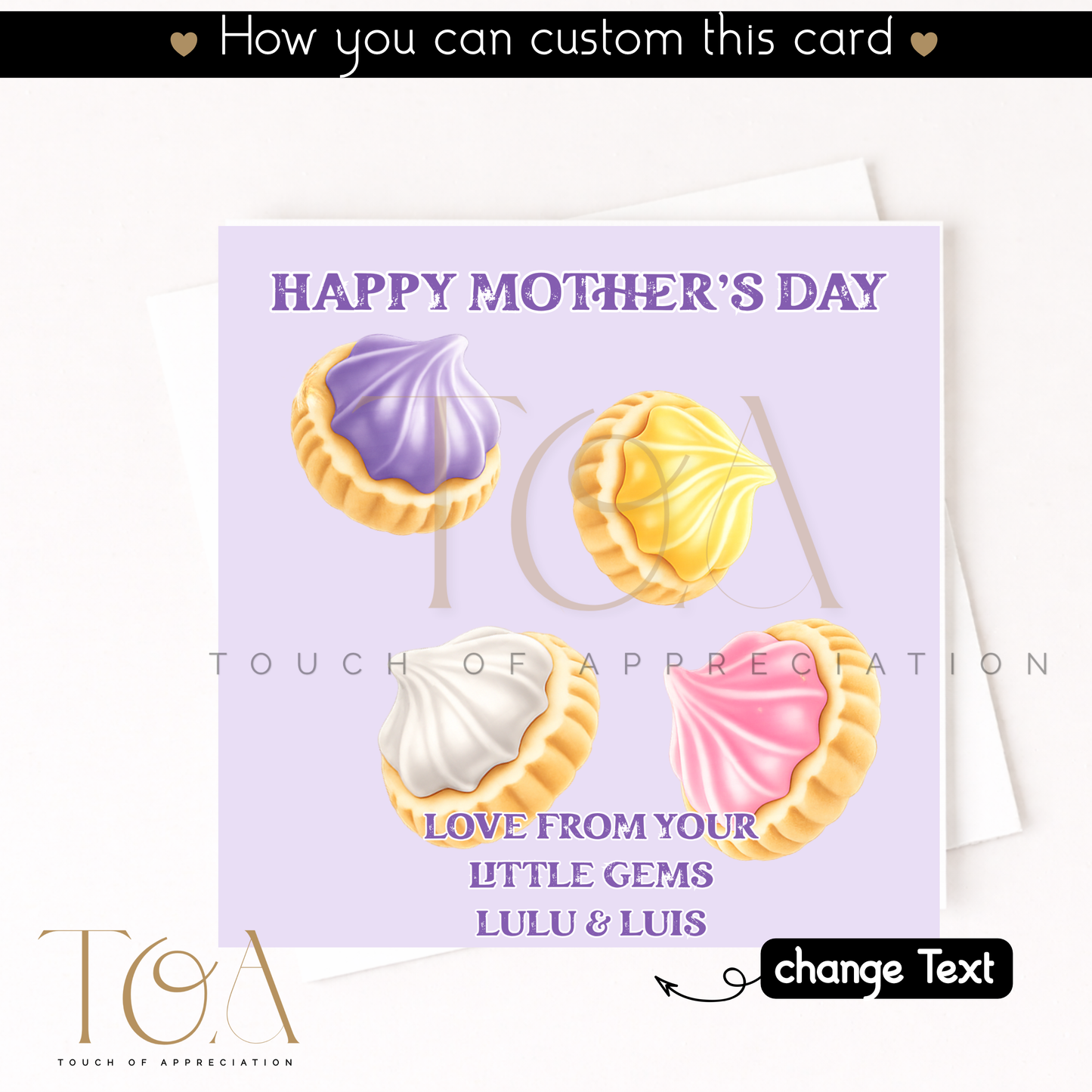 Personalised Mothers Day Card Love From Your Little Gems