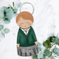 Personalised First Day of School Card & Keyring | Starting School Keepsake