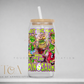 90s Dinosaur Inspired 16oz Glass Can