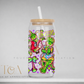 90s Dinosaur Inspired 16oz Glass Can