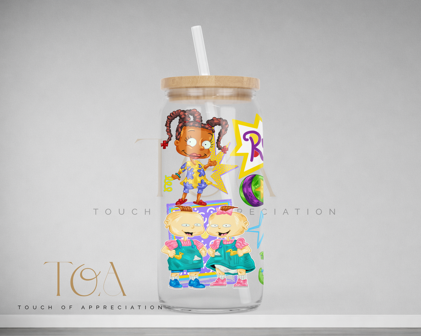 90s Cartoon Inspired (Rugrats) Libby Can/Glass