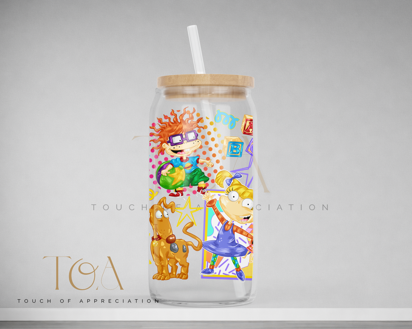 90s Cartoon Inspired (Rugrats) Libby Can/Glass