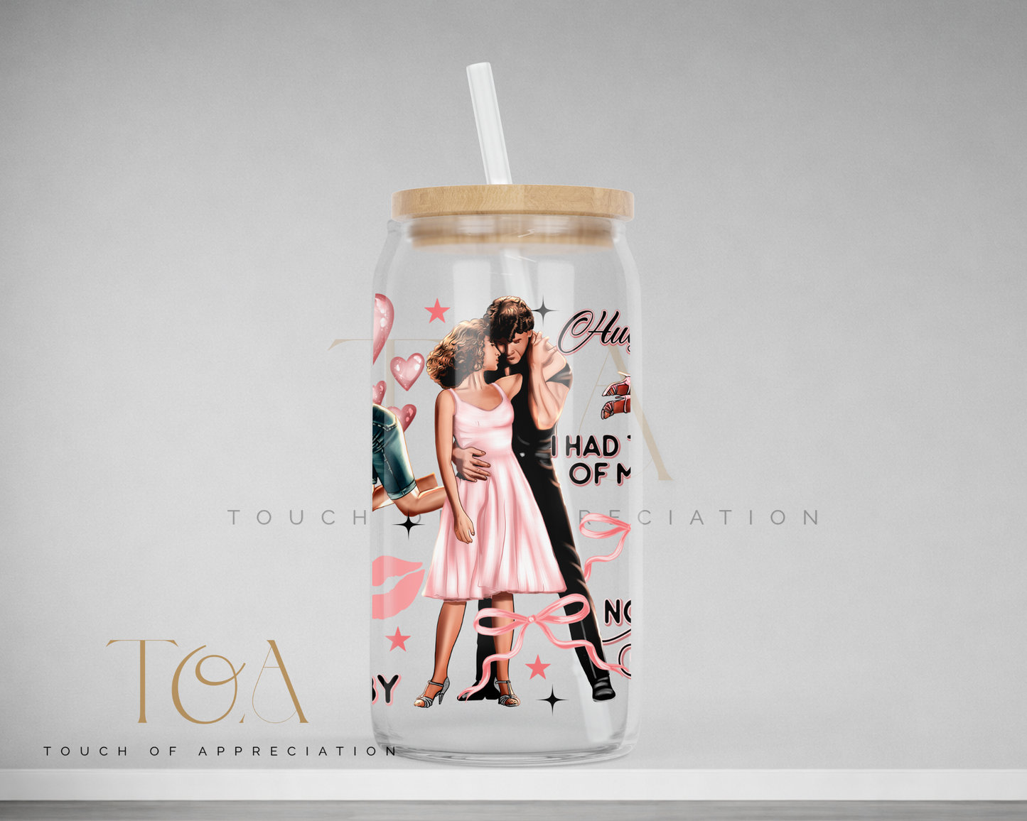 Retro Dance Couple Libbey Can - Iconic Movie Quote Tumbler with Straw