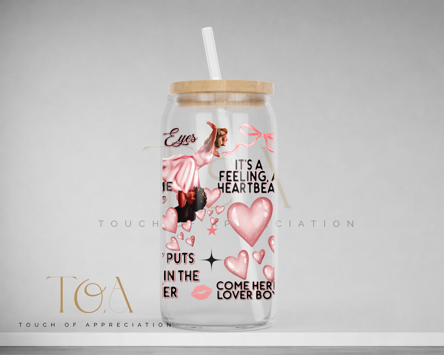 Retro Dance Couple Libbey Can - Iconic Movie Quote Tumbler with Straw