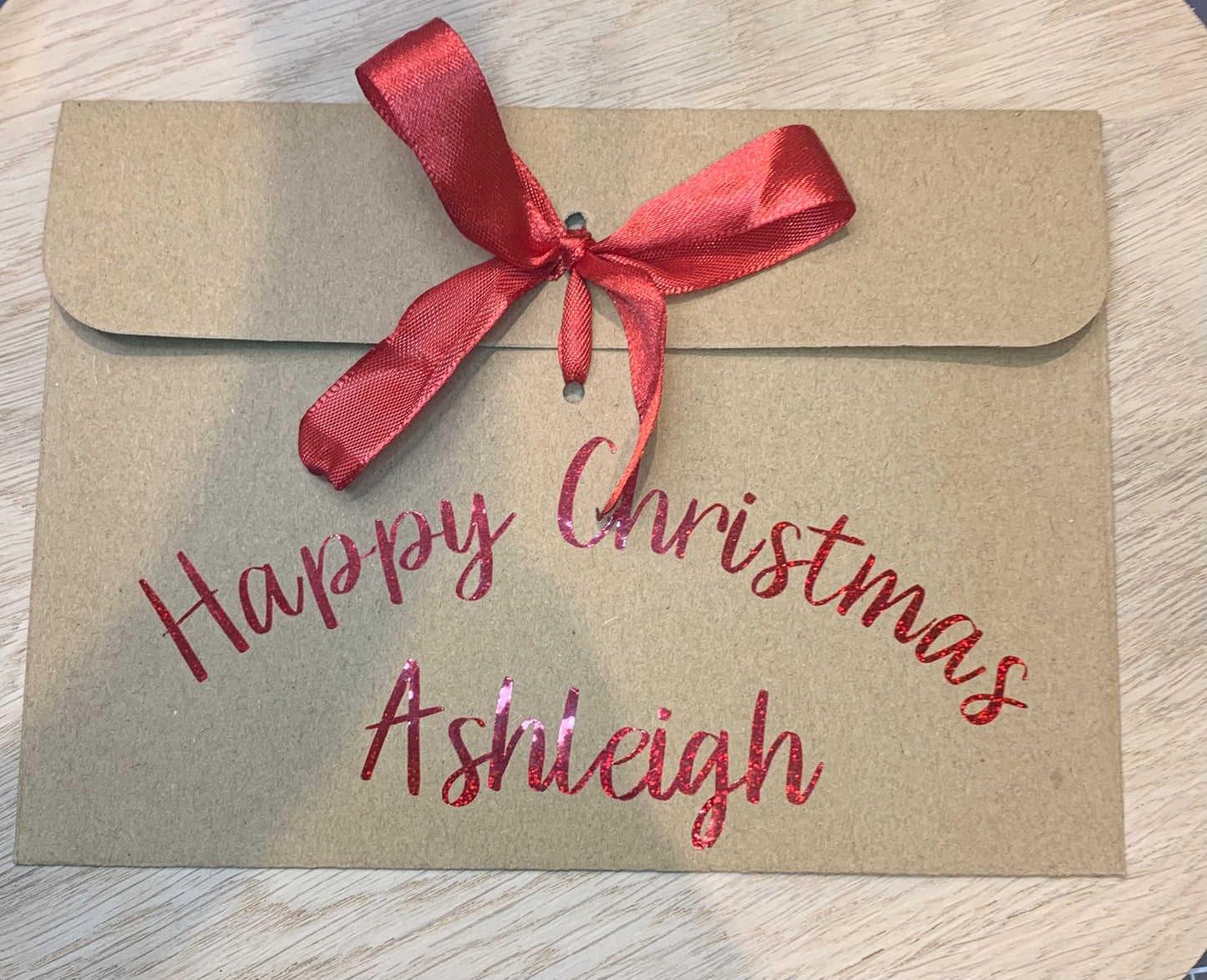 Personalised Christmas Gift | Money Envelopes | Eid Wallets | Personalised Birthday Cash | Gifts | Presents