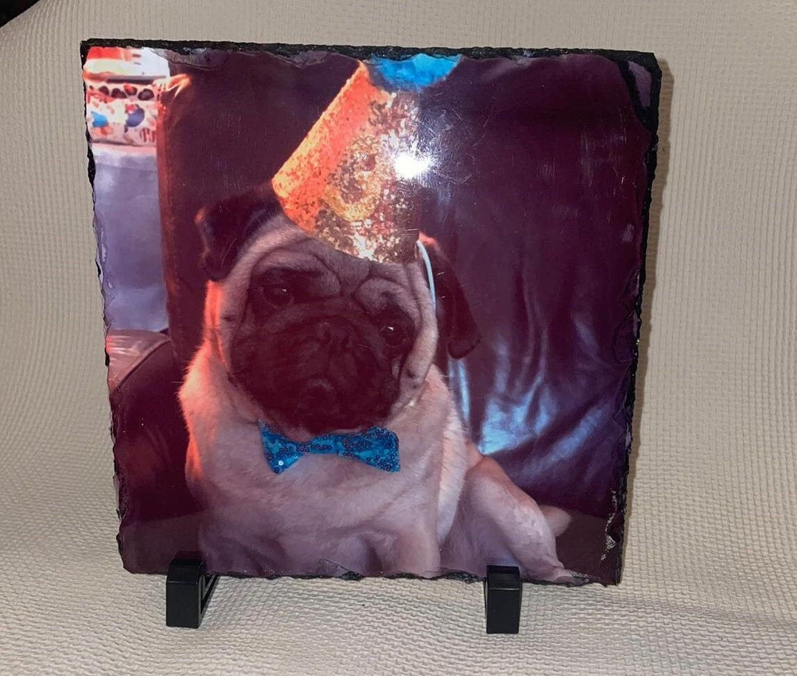 Personalised Photo Slate Gift | Custom Photo Plaque | Memorial Photo Gift | Printed Stone Slate | Family Picture Keepsake | Birthday Gift Idea