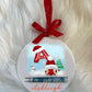 Personalised initial gonk money holder | Christmas money bauble | Reusable acrylic hanging decoration | Gnome alphabet money gift