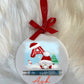 Personalised initial gonk money holder | Christmas money bauble | Reusable acrylic hanging decoration | Gnome alphabet money gift
