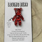 Pocket Hug Loving Bear | Resin Anxiety Comfort Bear | Emotional Support Gift | Glitter Pocket Token | Thinking of You Keepsake