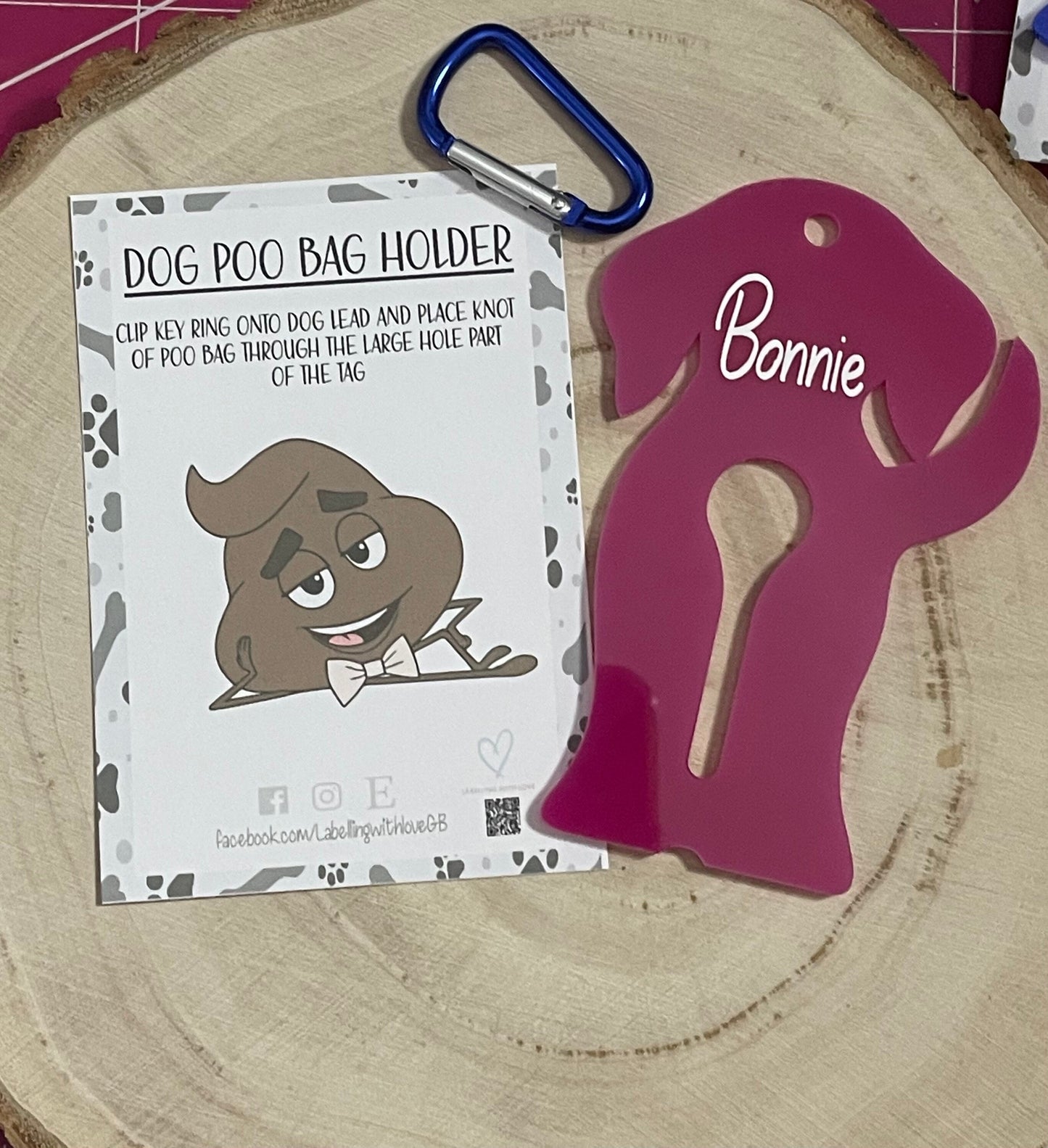 Personalised Dog Poo Bag Holder | Dog Lead Accessory | Custom Dog Walking Gift | Dog Waste Bag Holder Clip | Personalised Pet Gift