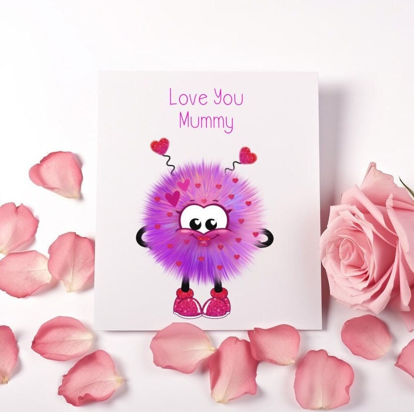 Personalised Cute Greeting Card | Valentines Card for Mummy/Daddy | Card for Friend | Card for loved one | Birthday Card | Card for Partner