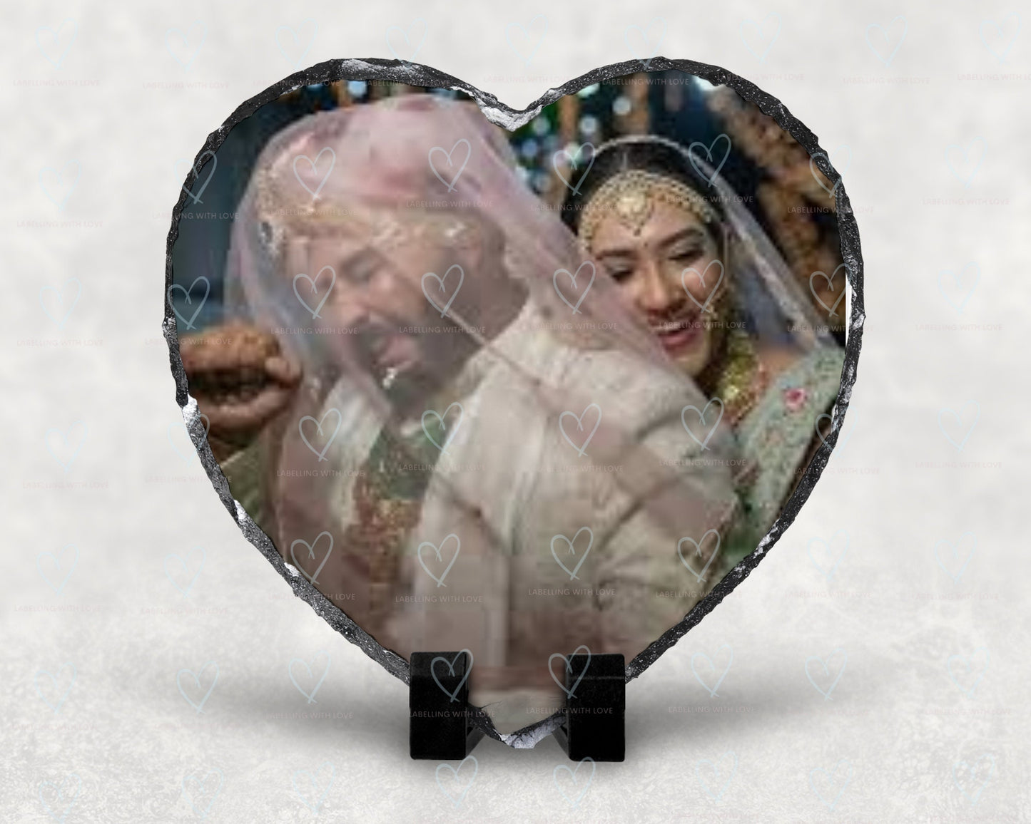 Personalised Heart Photo Slate | Custom Photo Gift | Memorial Slate Plaque | Wedding Photo Keepsake | Anniversary Gift | Personalised Heart Shaped Stone Photo