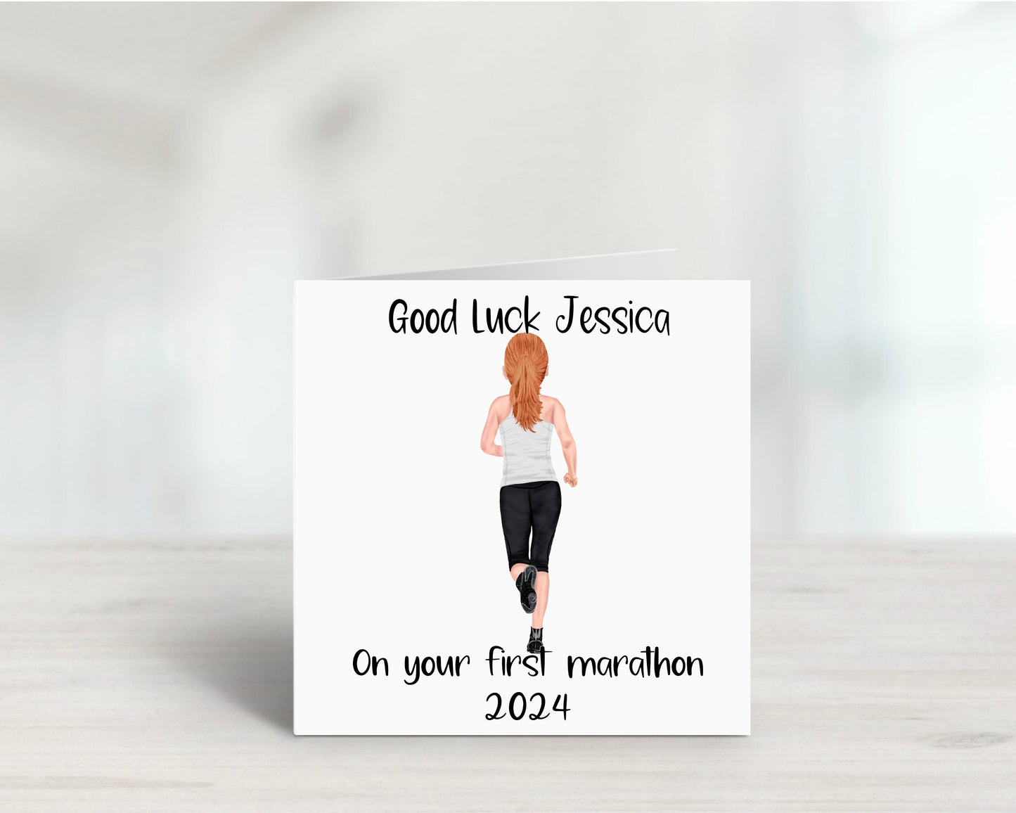 Personalised Marathon Good Luck Card, Custom Runner Card, First Marathon Card, Running Gift Card, Marathon Support Card, Runner Keepsake