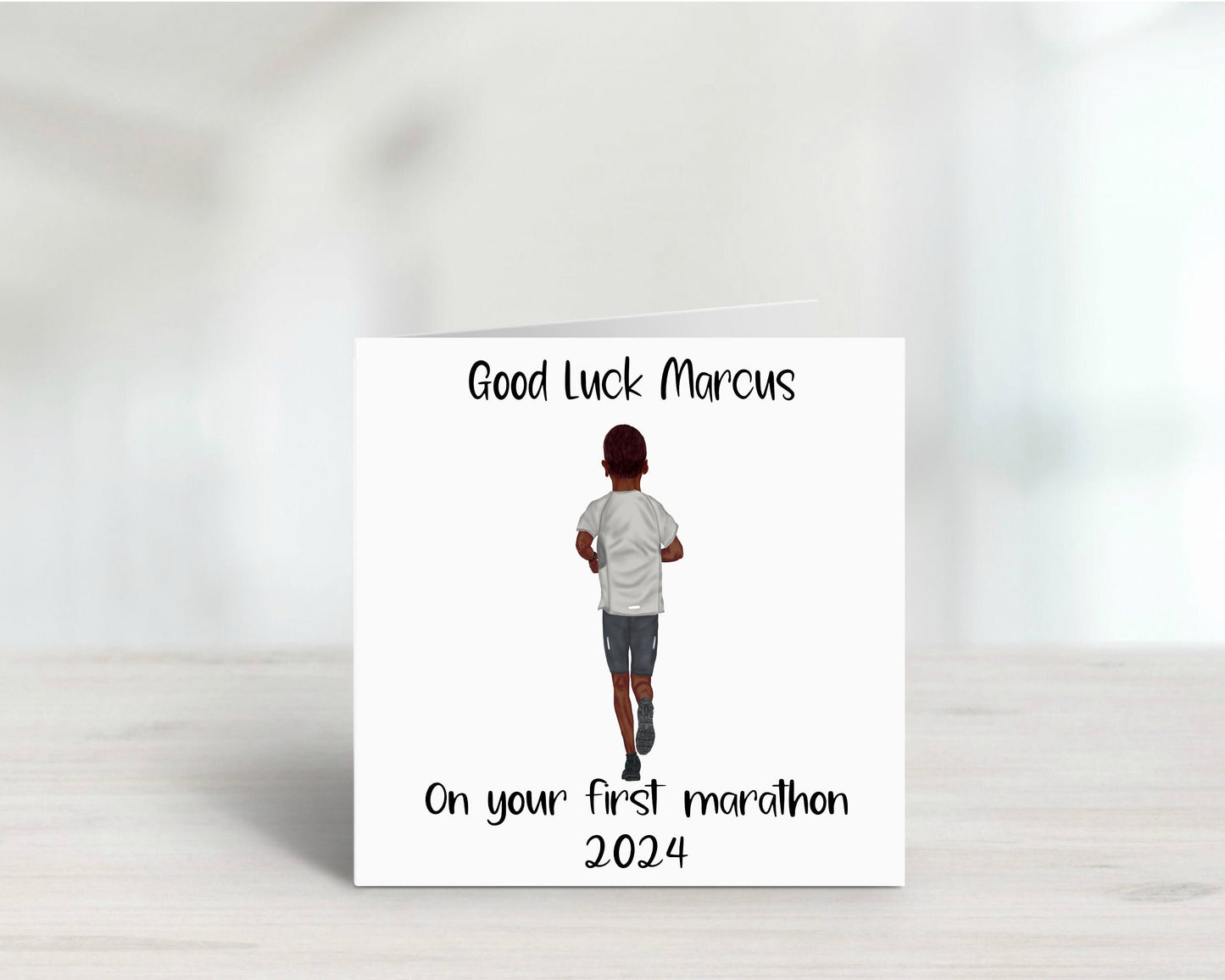Personalised Marathon Good Luck Card, Custom Runner Card, First Marathon Card, Running Gift Card, Marathon Support Card, Runner Keepsake