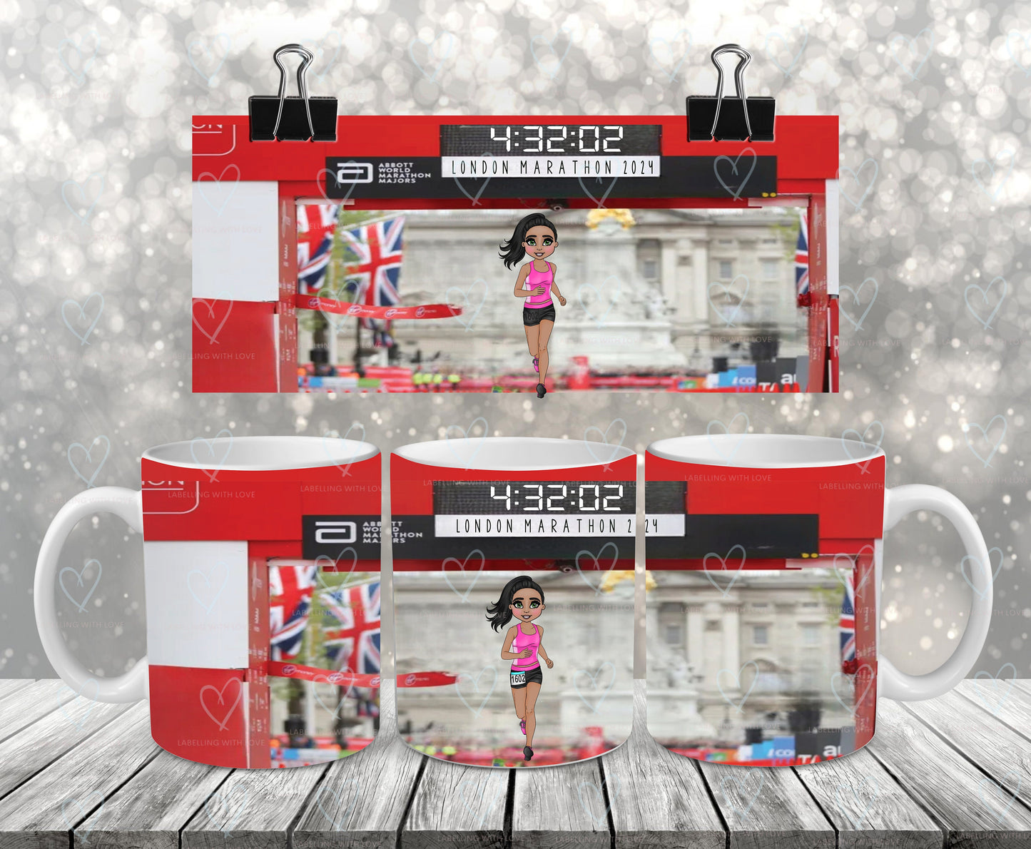 Personalised Marathon Mug 11oz, Running Achievement Gift, Custom Marathon Finisher Cup, London Marathon Gift, Runner Keepsake Mug
