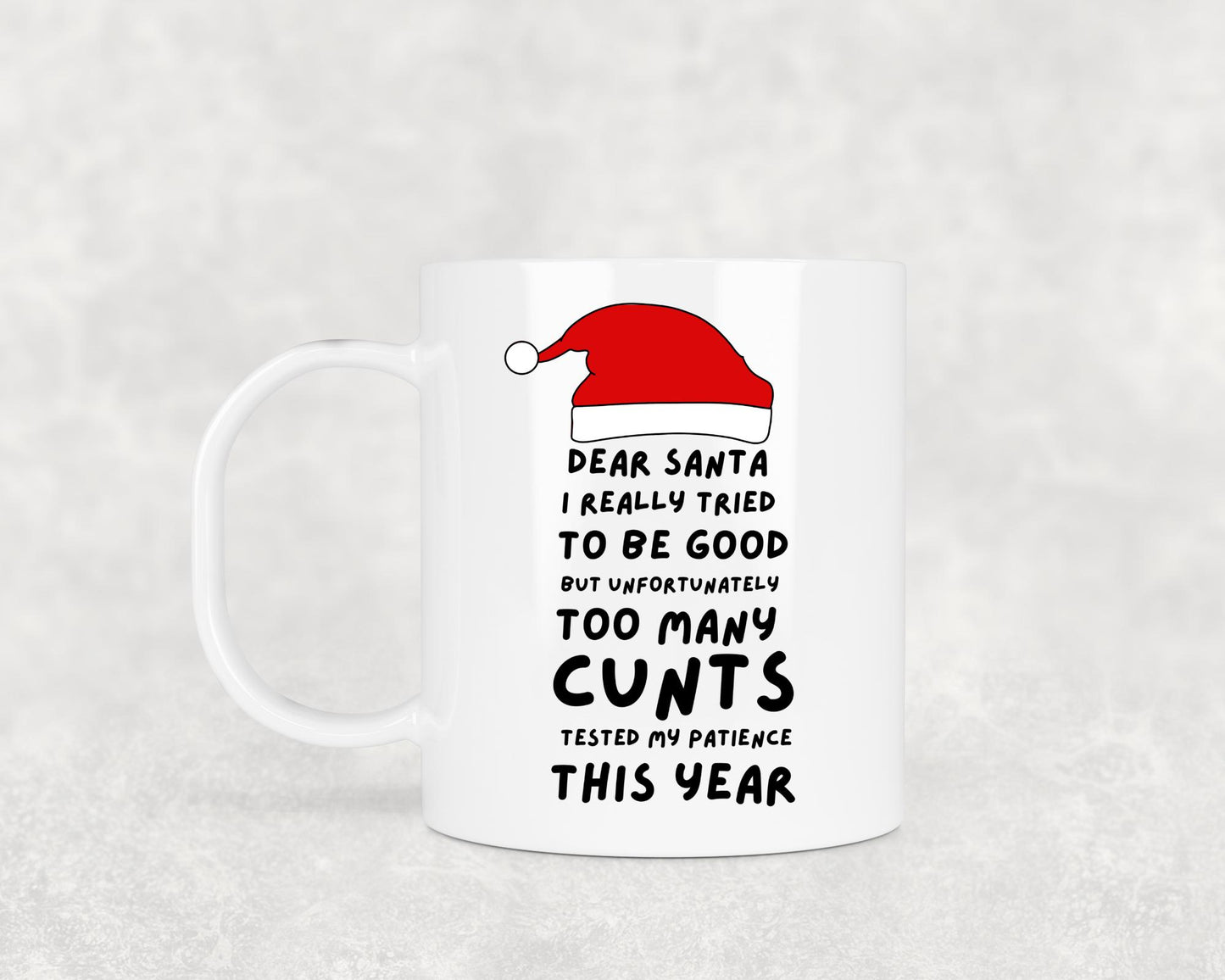 Funny Christmas Mug | Dear Santa, I Really Tried | Adult Humor Gift