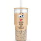 Funny Bubble Tea Glass Cup | Go On Suck My Balls Tumbler | Boba Tea Glass Can | Funny Adult Gift | Bubble Tea Lover Cup