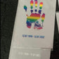 Personalised Memorial Handprint Print | Custom Foil Memory Print | Rainbow Handprint Keepsake | Bereavement Gift | In Loving Memory Print | A6 Print