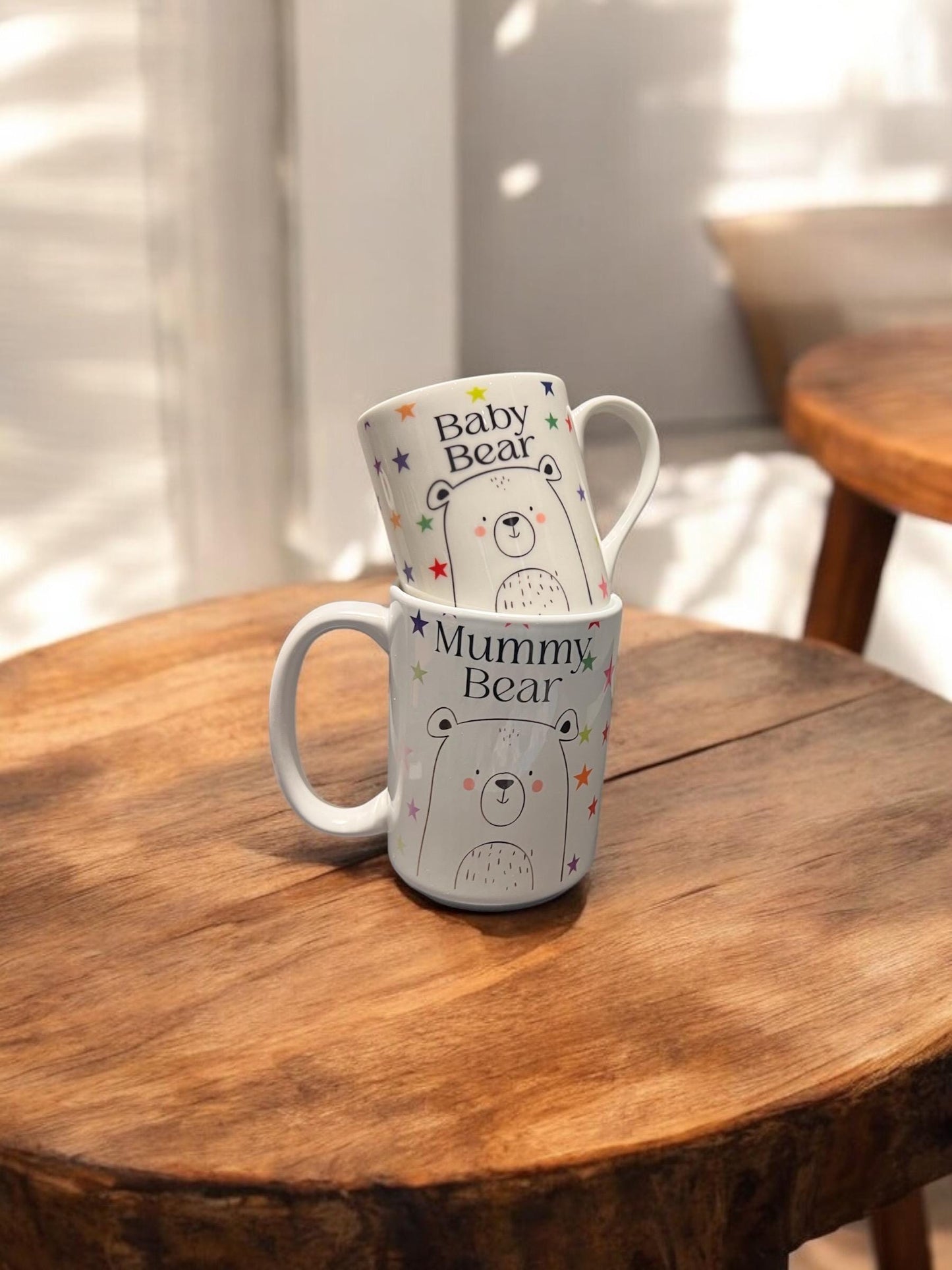 Matching Bear Ceramic Mugs | Baby Bear/Mummy Bear/Daddy Bear | Bear Cup | Matching Cup | personalized Bear Mug | Family mug set