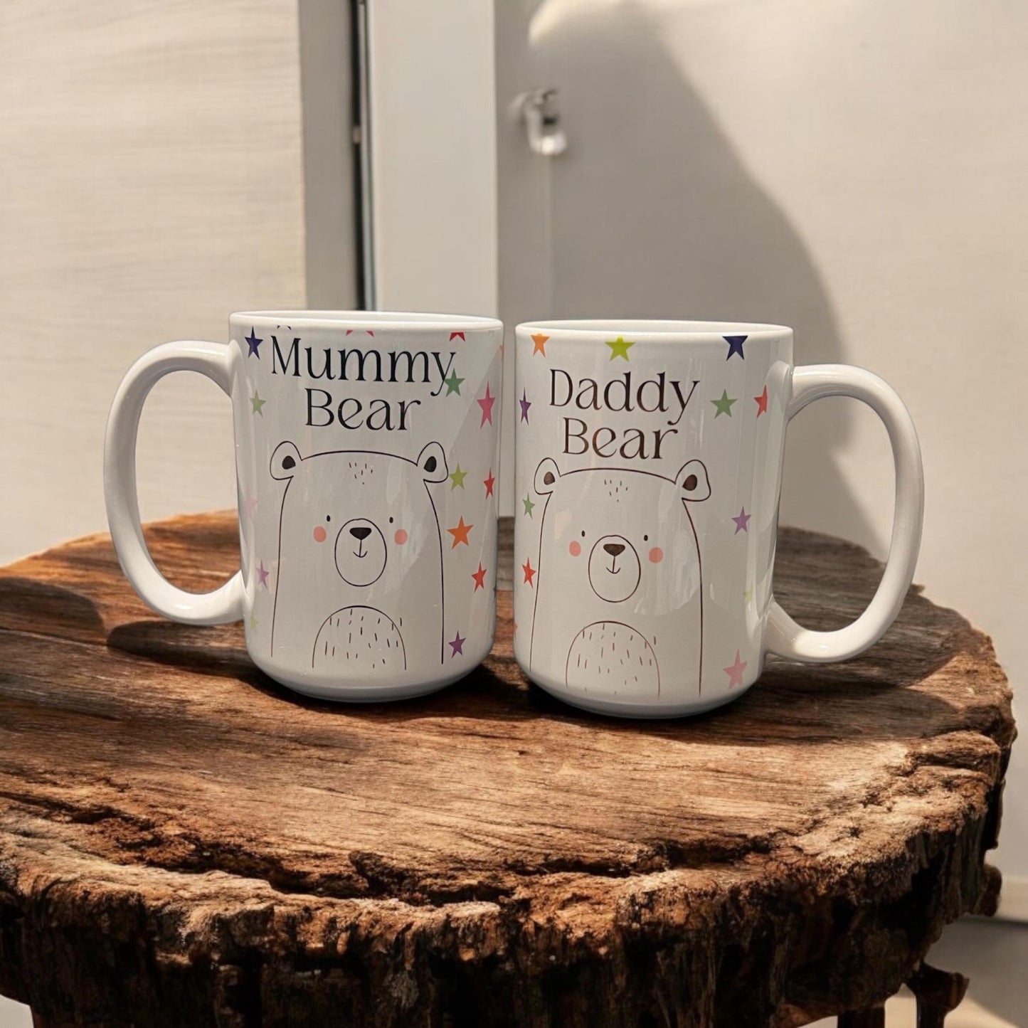 Matching Bear Ceramic Mugs | Baby Bear/Mummy Bear/Daddy Bear | Bear Cup | Matching Cup | personalized Bear Mug | Family mug set