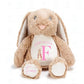 Personalised Easter Bunny Teddy | Custom Bunny Rabbit Plush | Easter Gift for Children | Personalised Soft Toy with Name & Initial | Blue or Pink Design