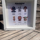 Personalised Galaxy Inspired Frame | Custom Character Keepsake Gift | Space Themed Frame | Personalised Name Print | Family Gift Idea |Personalised Star Wars FunkoPop Inspired Frame | Birthday Dad Son Daughter Friend Teacher Mum Gifts