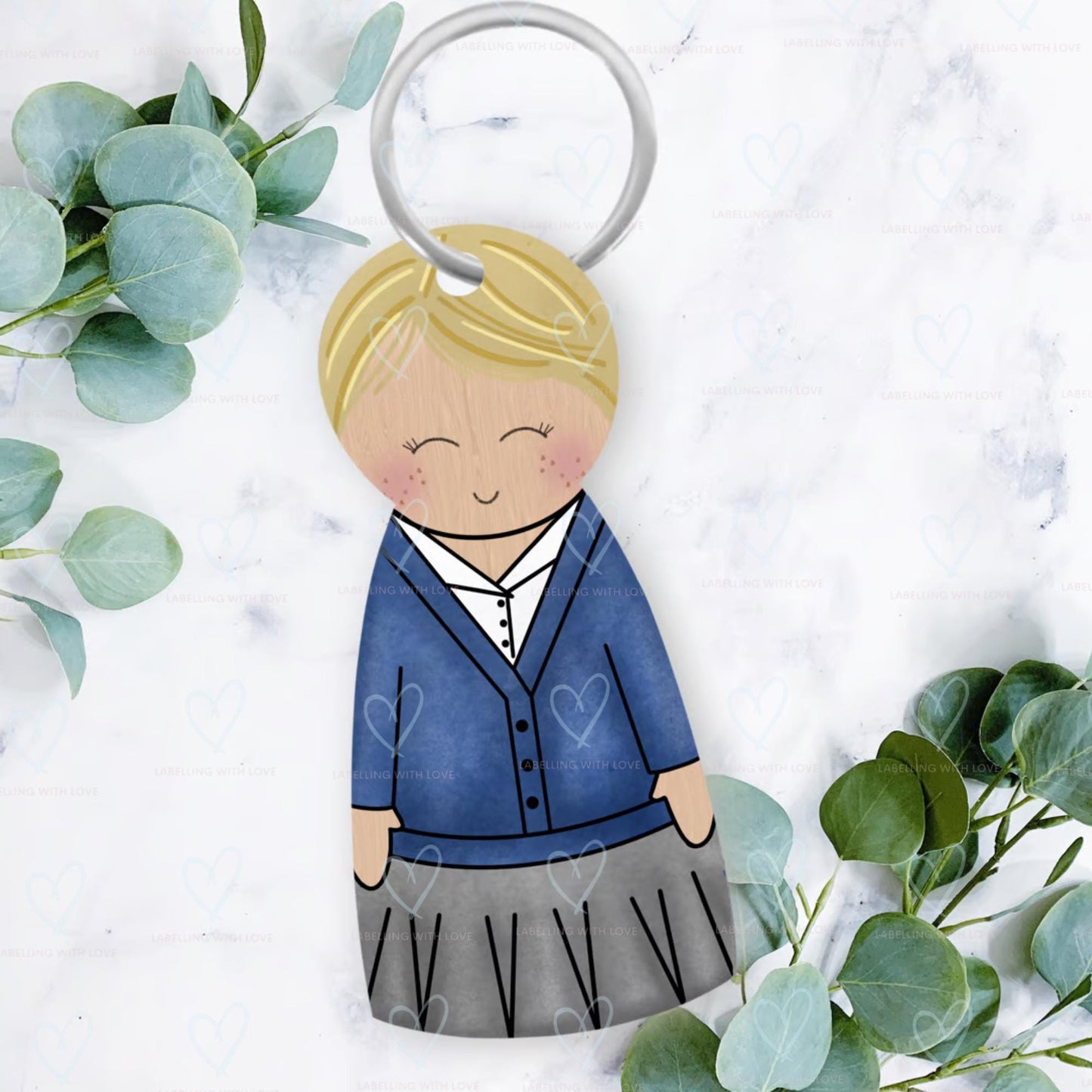 Personalised First Day Of School Keyring | School Bag Keepsake | Custom School Uniform Keychain | Back To School Gift For Kids | Nursery Gift