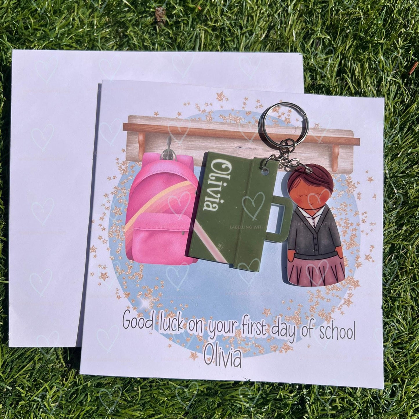 Personalised First Day Of School Keyring | School Bag Keepsake | Custom School Uniform Keychain | Back To School Gift For Kids | Nursery Gift