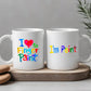 Matching Paint Mug Set | “I Love to Finger Paint / I’m Paint” Mug Duo | Funny Couples Mug Set | Matching Coffee Cups | Gift for Couples