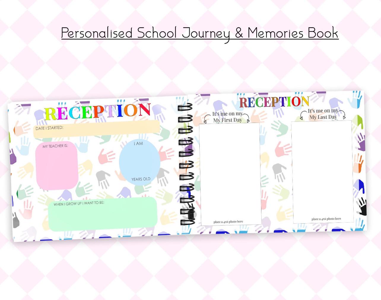 Personalised School Journey & Memories Book | Nursery to School Memory Journal | First & Last Day School Keepsake | English or Scottish School Option