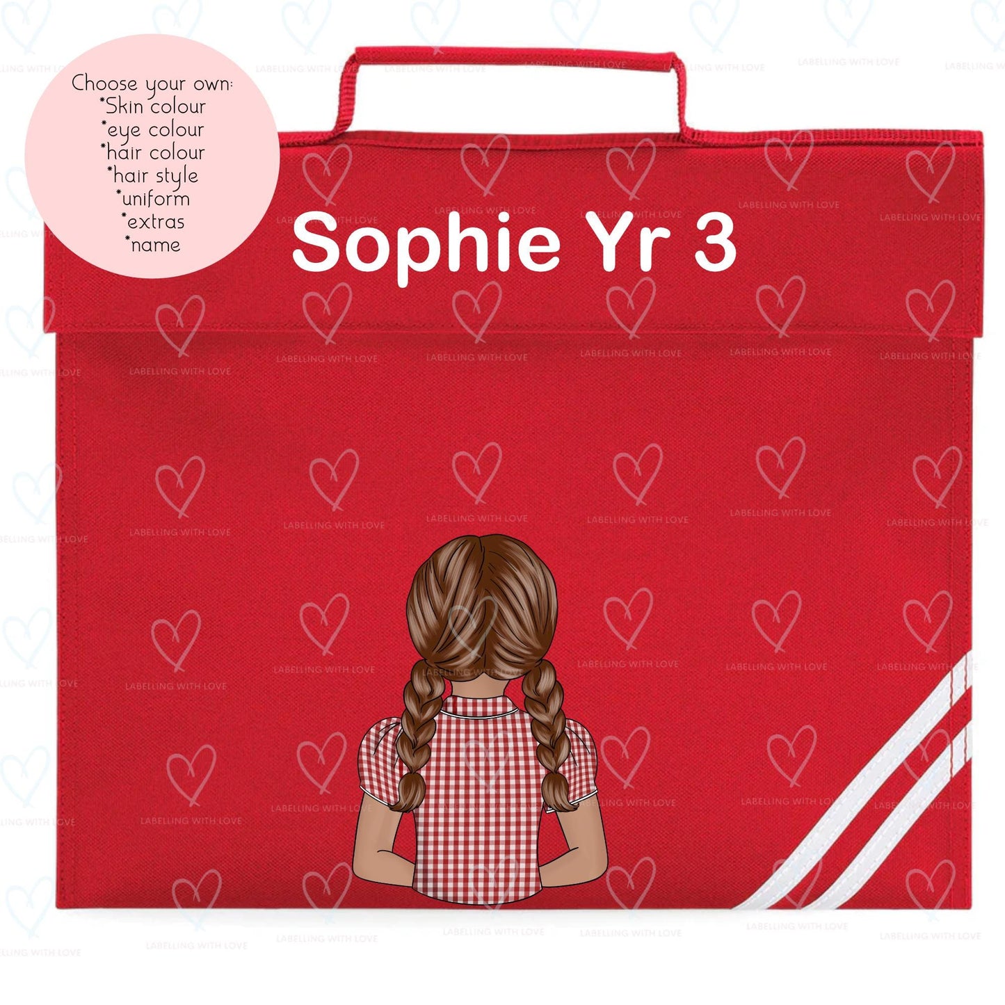 Personalised School Book Bag | Custom Back To School Bag | Personalised Kids School Bag | Nursery Book Bag | Reception School Gift