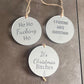 Rude Baubles | Funny Offensive Bauble  Swear Words | Secret Santa | Novelty Gift | Rude Gift Bauble | Rude Christmas Bauble