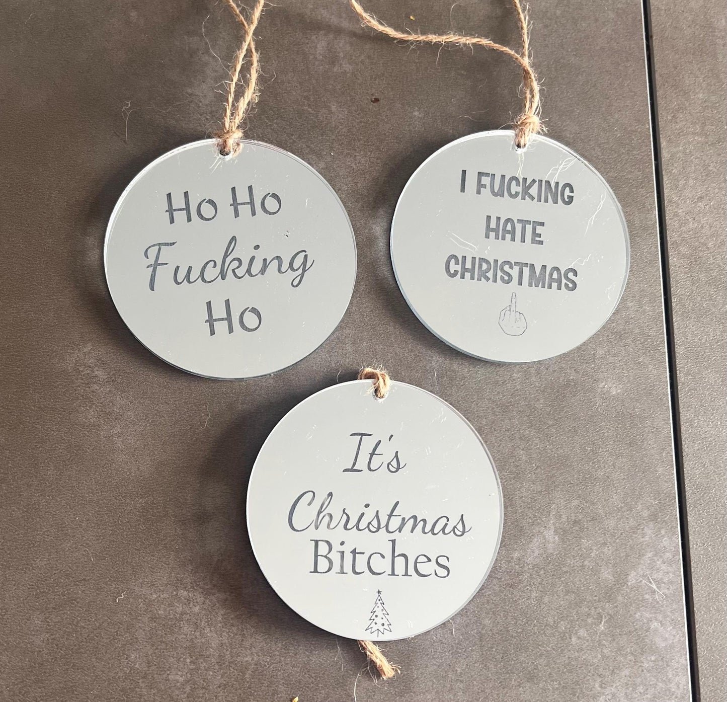 Funny Christmas Bauble, Rude Christmas Ornament, Adult Humour Xmas Decoration, Offensive Christmas Gift, Sarcastic Xmas Tree Decor