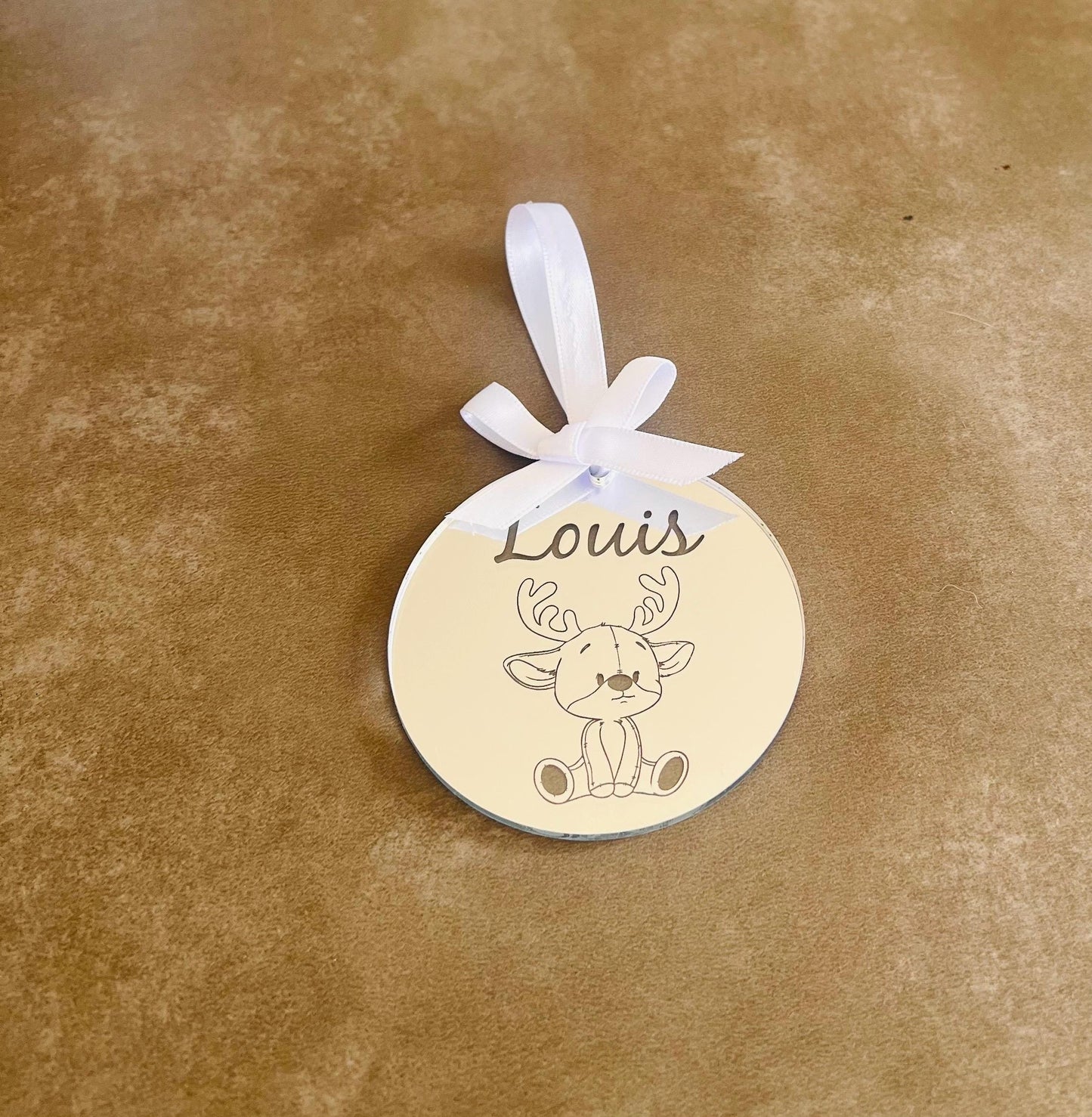 personalised Christmas Reindeer Bauble | Personalised Engraved Decoration | Christmas Tree Decoration | Personalised Christmas Gift
