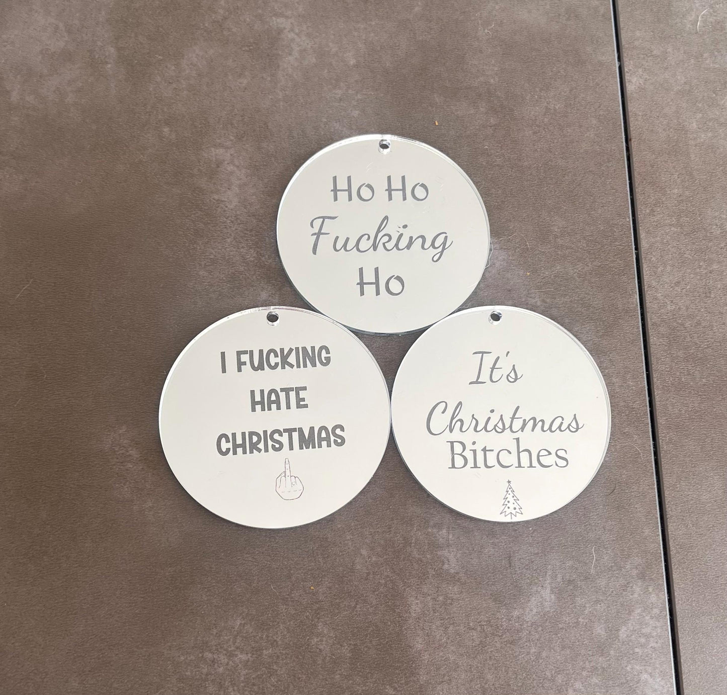 Funny Christmas Bauble, Rude Christmas Ornament, Adult Humour Xmas Decoration, Offensive Christmas Gift, Sarcastic Xmas Tree Decor