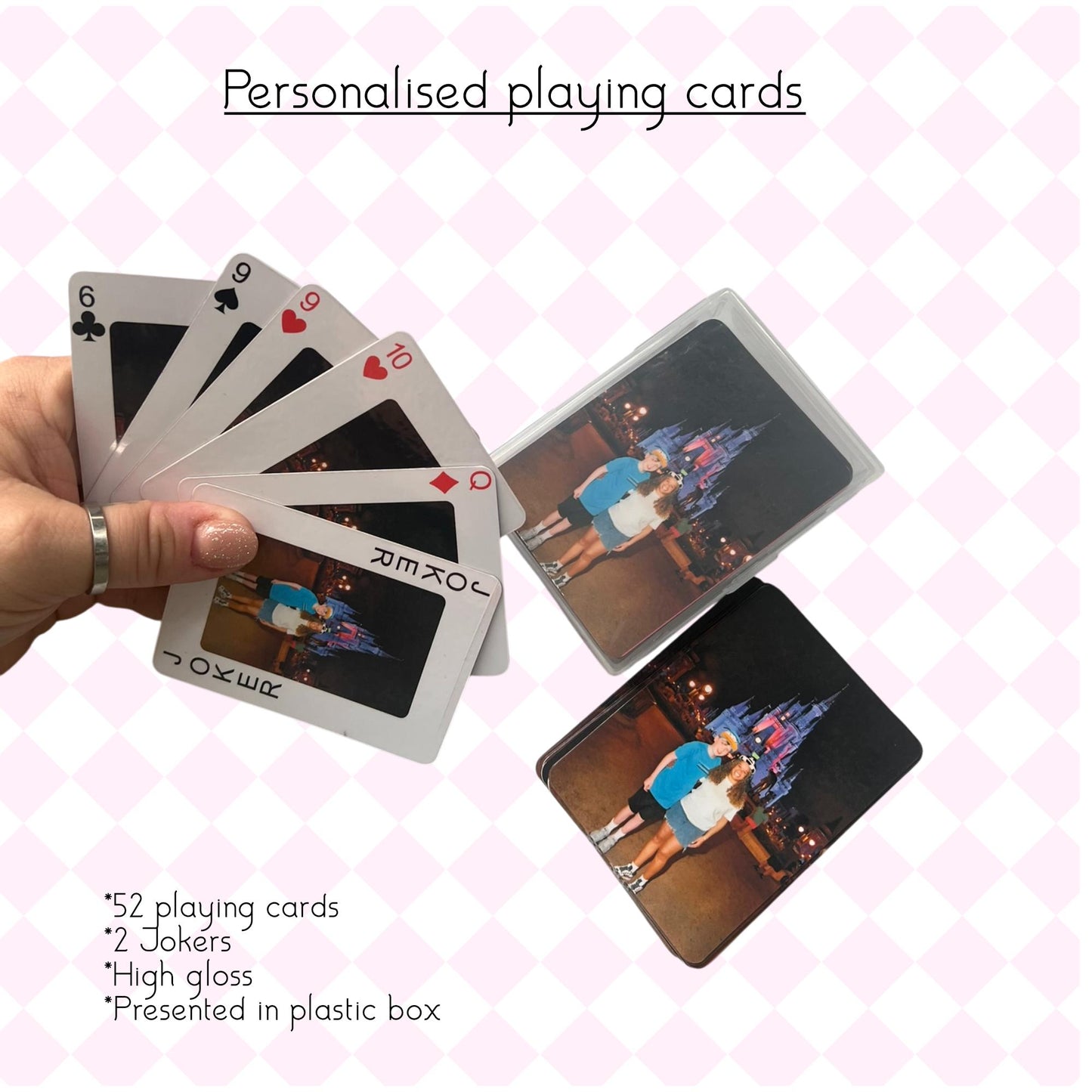 Custom Picture Playing Cards | Personalisd Deck of Cards | Custom Printed Card Deck | Personalised Gift for Family