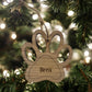 Personalised Oak Paw Print Decoration | Engraved Pet Memorial Ornament | Wooden Dog Paw Keepsake | Custom Pet Name Christmas Decoration | Rustic Pet Gift