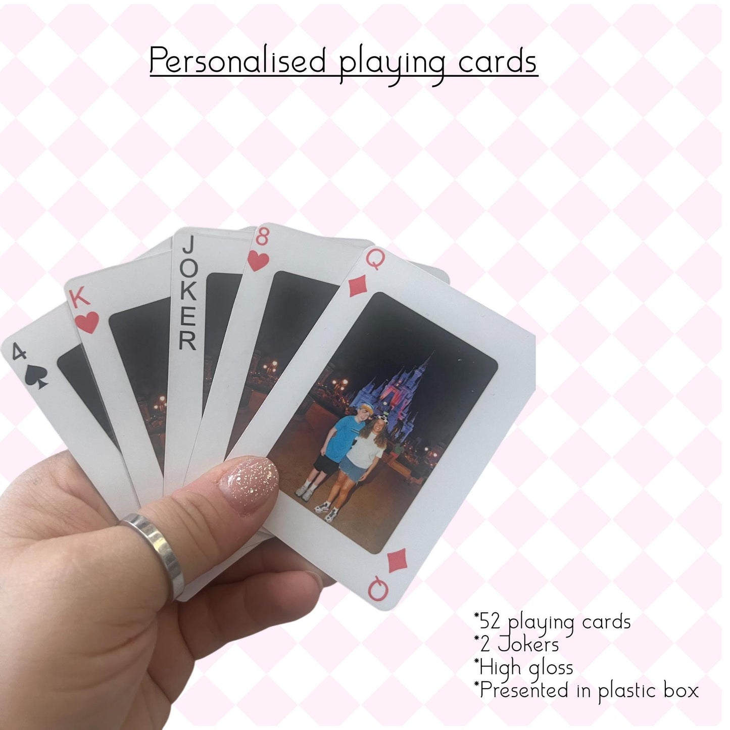 Custom Picture Playing Cards | Personalisd Deck of Cards | Custom Printed Card Deck | Personalised Gift for Family
