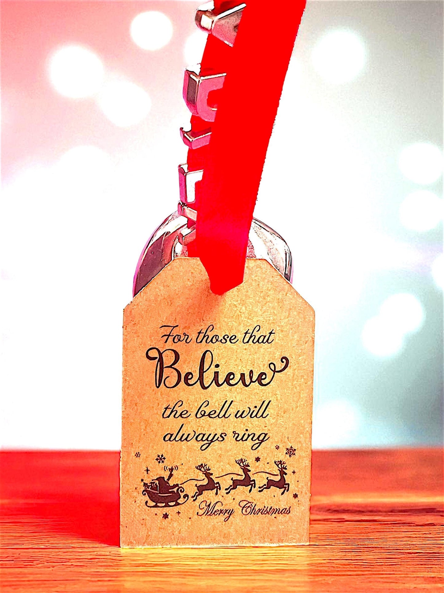 Personalised Believe Bell Christmas Ornament | Polar Express Inspired Bell | Personalised Christmas Bell | Believe Bell Keepsake | Christmas Eve Gift