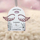 Personalised Baby Memorial Christmas Ornament, Angel Wings Bauble, Baby Loss Keepsake, In Memory Ornament, Custom Baby Name Decoration