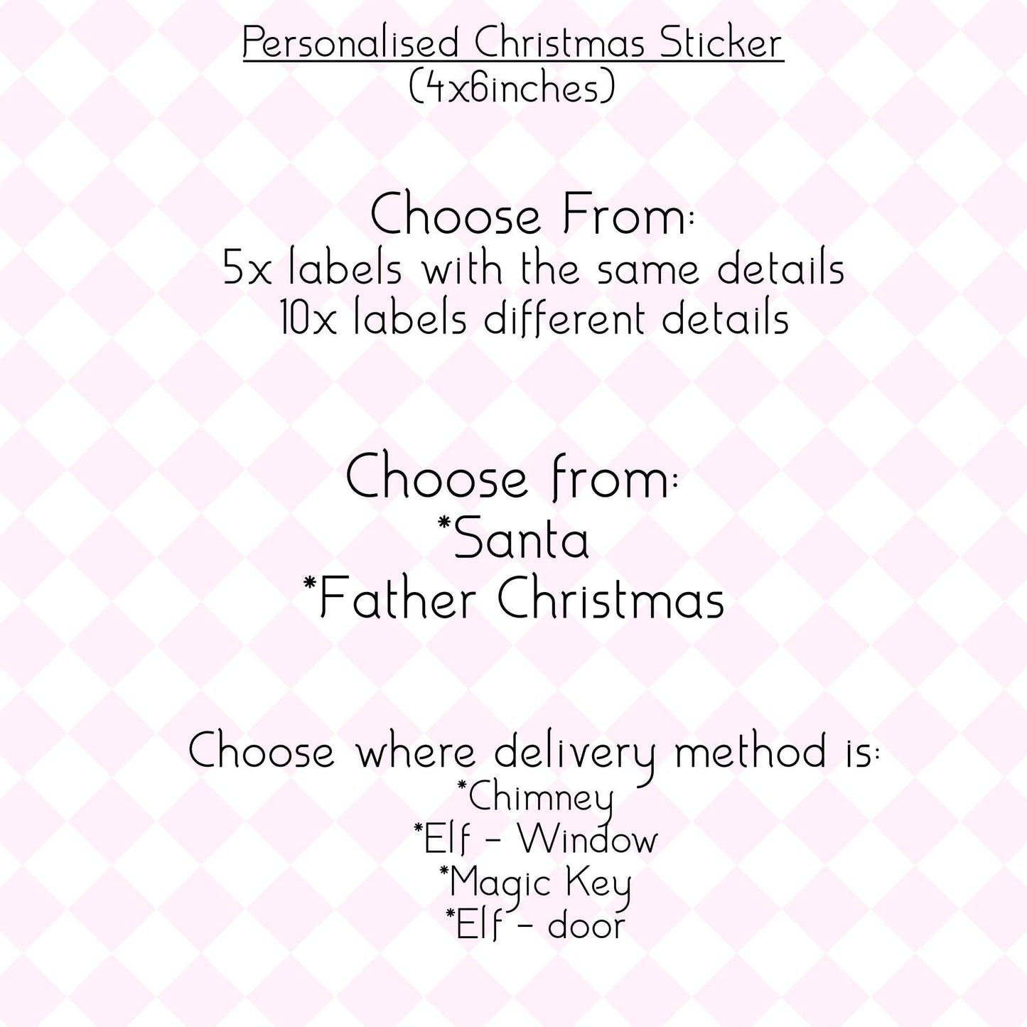 Personalised Santa Delivery Label | North Pole Christmas Gift Sticker