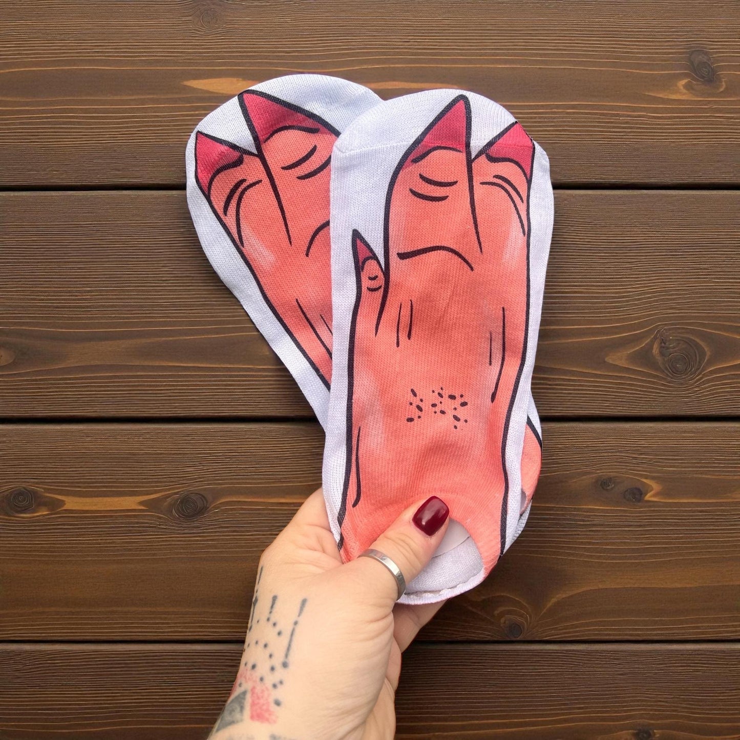 Novelty Foot Design Socks | Funny Gift Socks | Funky Unisex Crew Socks | Funny Animal Feet Socks