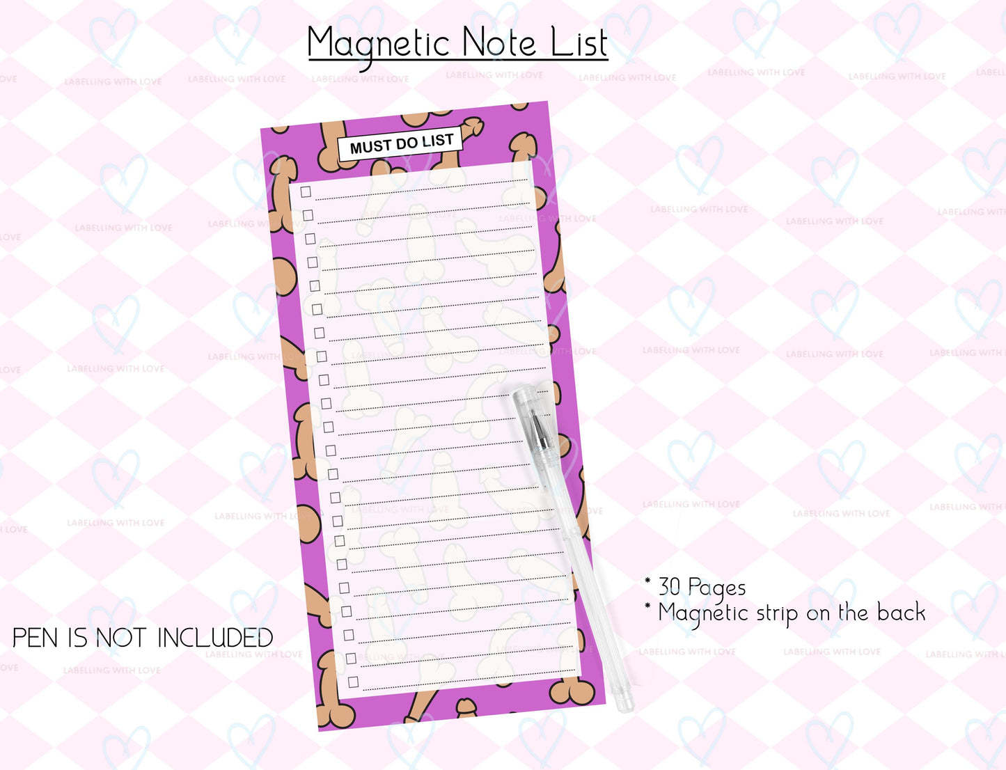 Funny Magnetic Shopping List Notepad | Fridge To Do List Pad | Adult Humour Grocery List | Magnetic Fridge Notepad | Gift for Friends