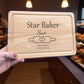 Personalised Engraved Wooden Chopping Board & Spoon Set – Star Baker Gift – Custom Name Kitchen Board – Baking  – Unique Home Gift
