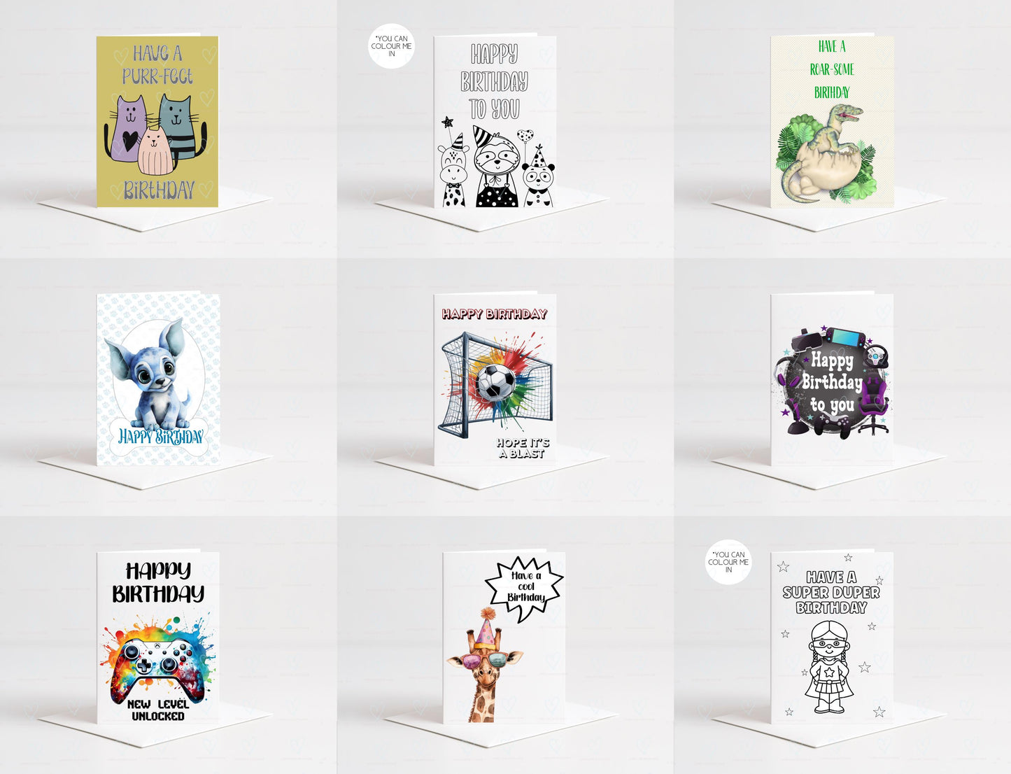 Children’s Birthday Cards Pack – Kids Birthday Card Multipack with Envelopes – A6 Random Selection (15, 20 or 30)