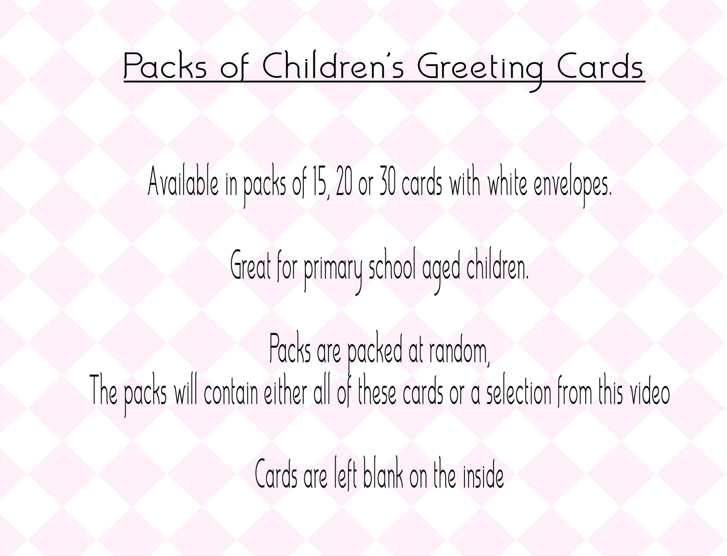 Children’s Birthday Cards Pack – Kids Birthday Card Multipack with Envelopes – A6 Random Selection (15, 20 or 30)