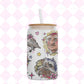 Labyrinth Inspired Frosted Glass Can 18oz | Goblin King Style Cup with Straw | Fantasy Movie Glass | Aesthetic Drinkware Gift UK