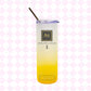 Personalised AU Vodka Tumbler Glass with Straw – Reusable Cocktail Cup – Gift for Her/Him