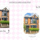 Personalised Watercolour House Portrait |  New Home Gift | Framed/Unframed Print