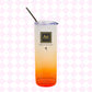 Personalised AU Vodka Tumbler Glass with Straw – Reusable Cocktail Cup – Gift for Her/Him
